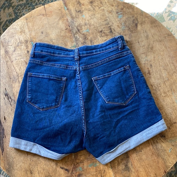 Fashion Nova Blue High-Waisted Jean Shorts - Picture 10 of 12